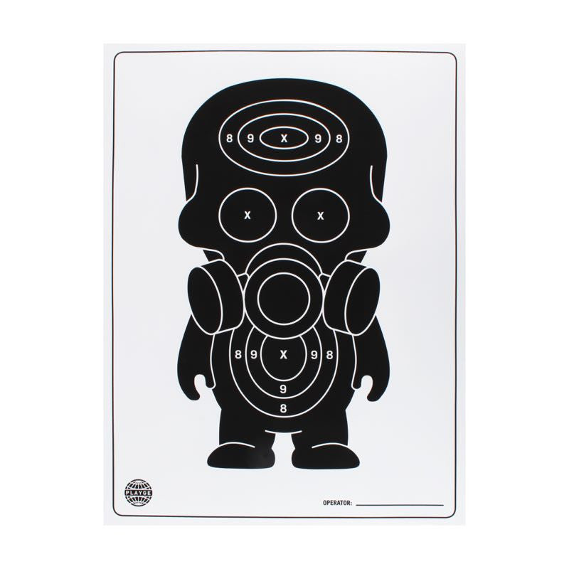 Black Gassed Target Print