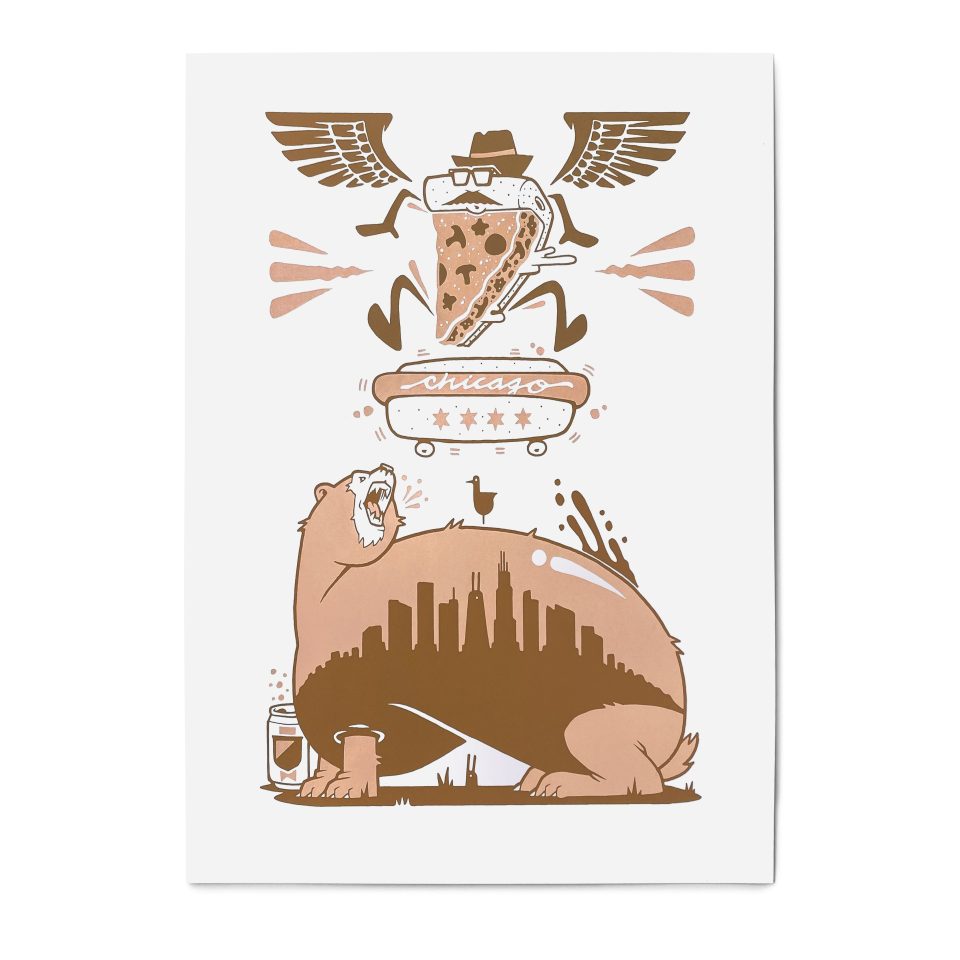 Abe Froman Sausage King Screen Print by Jeremy Fish